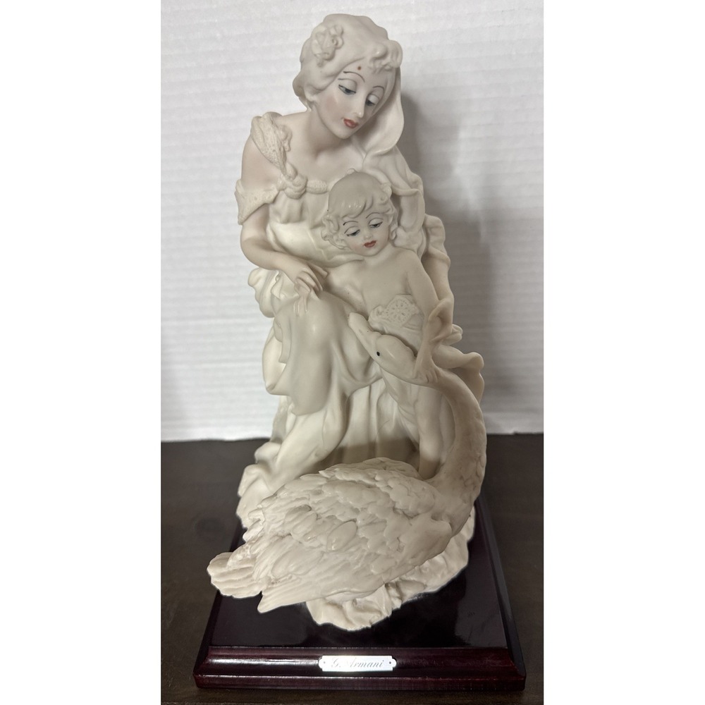 Giuseppe Armani 1987 Maternity with Swan Sculpture Florence Italy